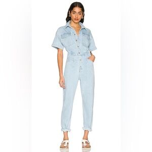 We The Free Marci Denim Jumpsuit Large
